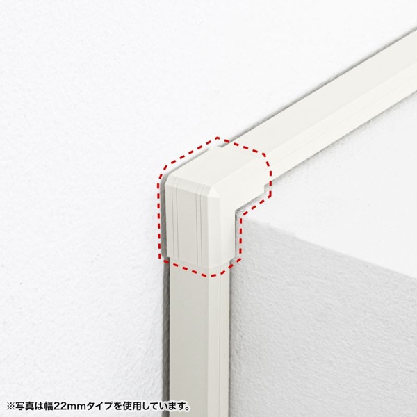 サンワサプライ ケーブルカバー CA-KK17MW用接続部品 出角タイプ ミルキーホワイト CA-KK17MWD 1個（ご注文単位1個）【直送品】