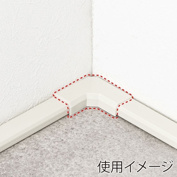 サンワサプライ ケーブルカバー CA-KK22MW用接続部品 L型タイプ ミルキーホワイト CA-KK22MWL 1個（ご注文単位1個）【直送品】