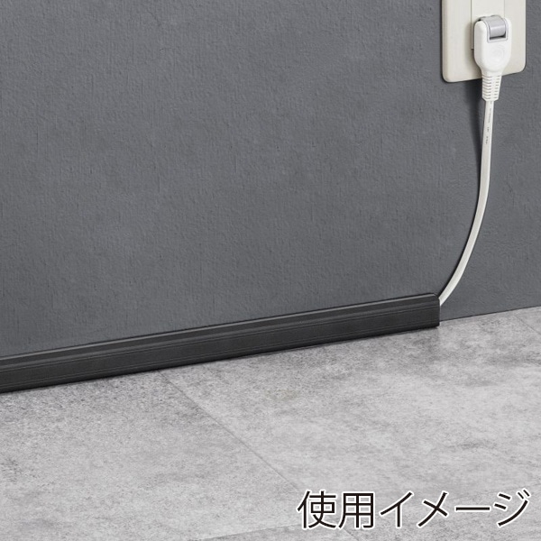 サンワサプライ ケーブルカバー 角型 幅26mm ブラック CA-KK26BK 1個（ご注文単位1個）【直送品】