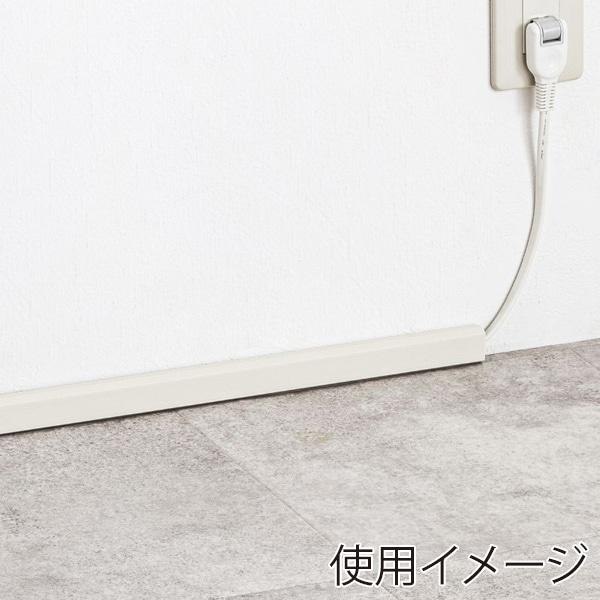 サンワサプライ ケーブルカバー 角型 幅26mm ミルキーホワイト CA-KK26MW 1個（ご注文単位1個）【直送品】