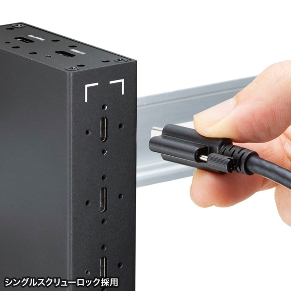 サンワサプライ USB Type-C 20Gbps対応ケーブル シングルスクリューロック 2m KU-20GCCPESSL20 1個（ご注文単位1個）【直送品】
