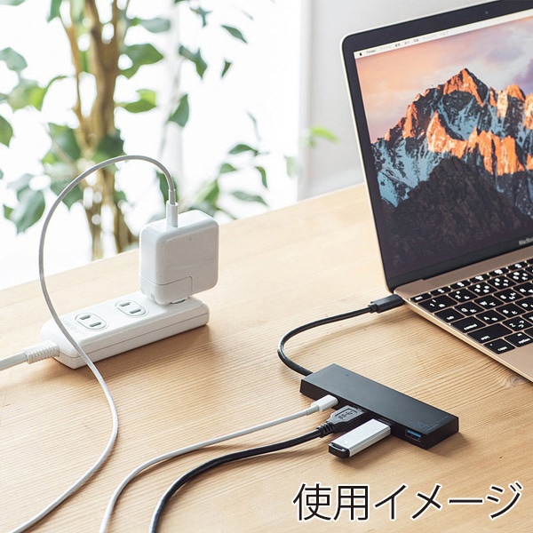 サンワサプライ USB Type-C ハブ USB-3TCH8BK 1個（ご注文単位1個）【直送品】