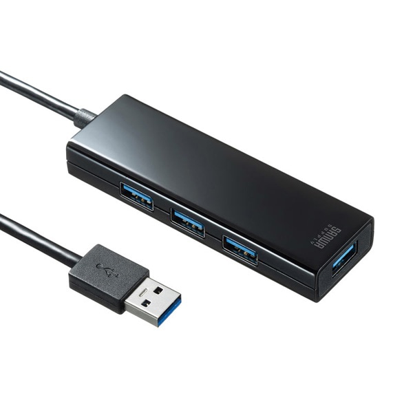 サンワサプライ USB3.1Gen1ハブ 急速充電ポート付き USB-3H420BK 1個（ご注文単位1個）【直送品】