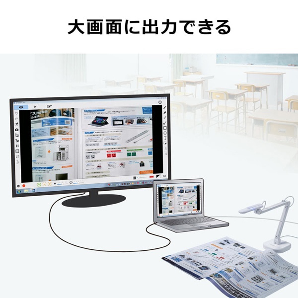 サンワサプライ USB書画カメラ CMS-V46W 1個（ご注文単位1個）【直送品】