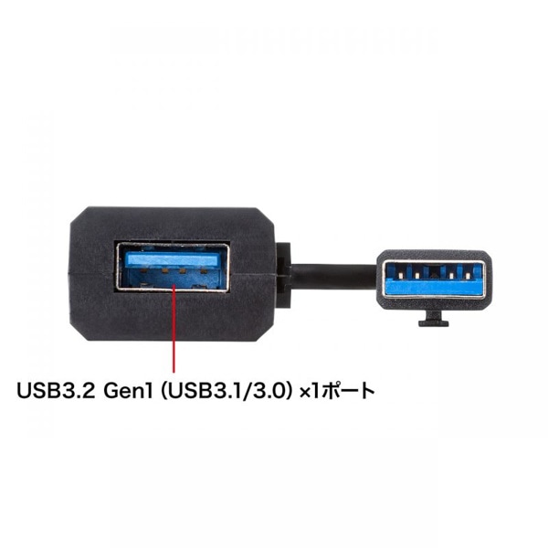 サンワサプライ USB3.1Gen1+USB2.0コンボハブ ブラック USB-3H421BK 1個（ご注文単位1個）【直送品】
