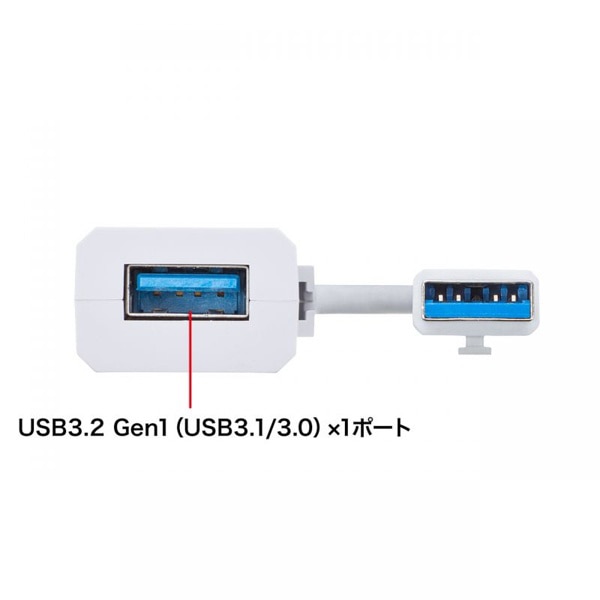 サンワサプライ USB3.1Gen1+USB2.0コンボハブ ホワイト USB-3H421W 1個(ご注文単位1個)【直送品】