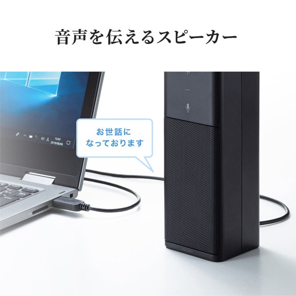 サンワサプライ カメラ内蔵USBスピーカーフォン CMS-V47BK 1個（ご注文単位1個）【直送品】