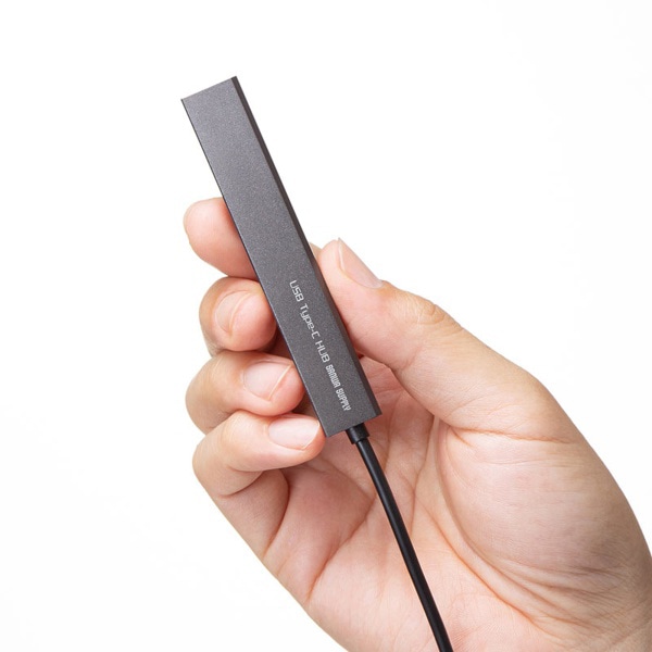 サンワサプライ USBType-C／USB2.0 スリムハブ 4ポート USB-2TCH23SN 1個（ご注文単位1個）【直送品】