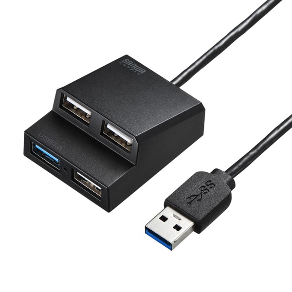 サンワサプライ USB3.2Gen1／USB2.0 コンボハブ USB-3H413BKN 1個（ご注文単位1個）【直送品】