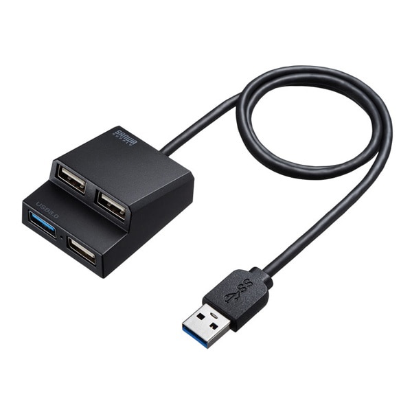 サンワサプライ USB3.2Gen1／USB2.0 コンボハブ USB-3H413BKN 1個（ご注文単位1個）【直送品】
