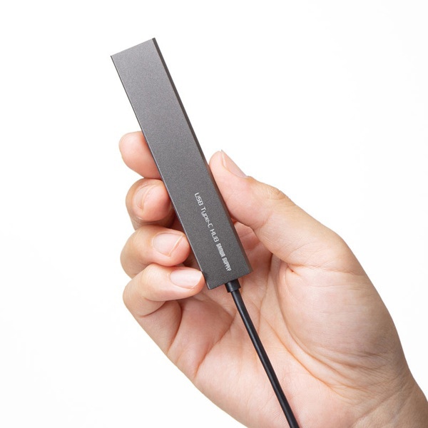 サンワサプライ USB Type-C スリムハブ 4ポート USB-3TCH25SN 1個(ご注文単位1個)【直送品】