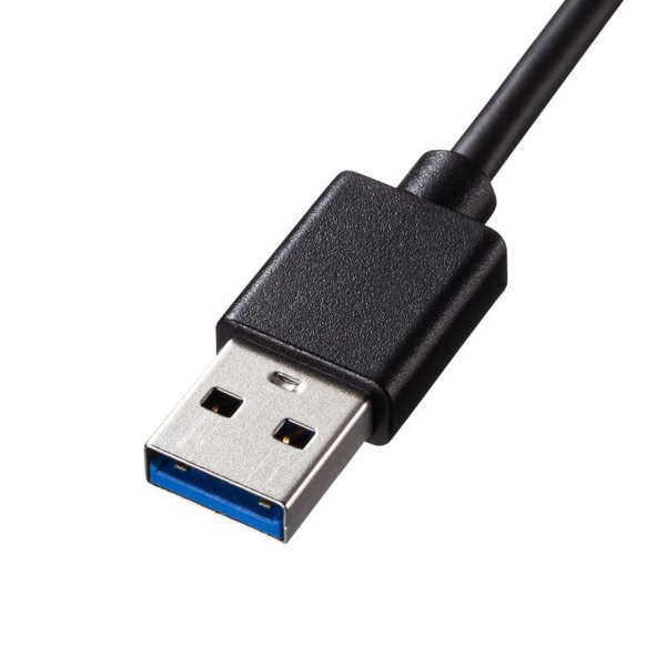 サンワサプライ ギガビットLANアダプタ ハブ付き USB3.2 Gen1 USB-3H322BKN 1個(ご注文単位1個)【直送品】