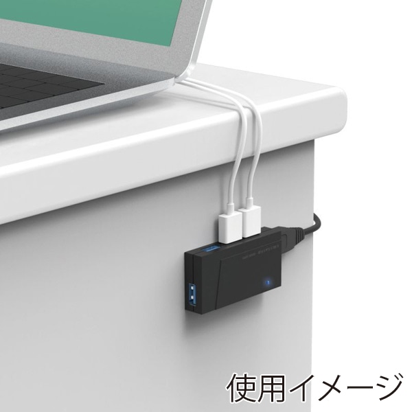 サンワサプライ USB3.2Gen1ハブ 4ポート マグネット付き バスパワー USB-3H417BKN 1個(ご注文単位1個)【直送品】