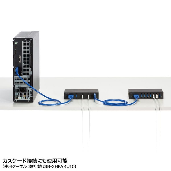 サンワサプライ 産業用USB 5Gbpsハブ 4ポート USB-3HFA04 1個（ご注文単位1個）【直送品】