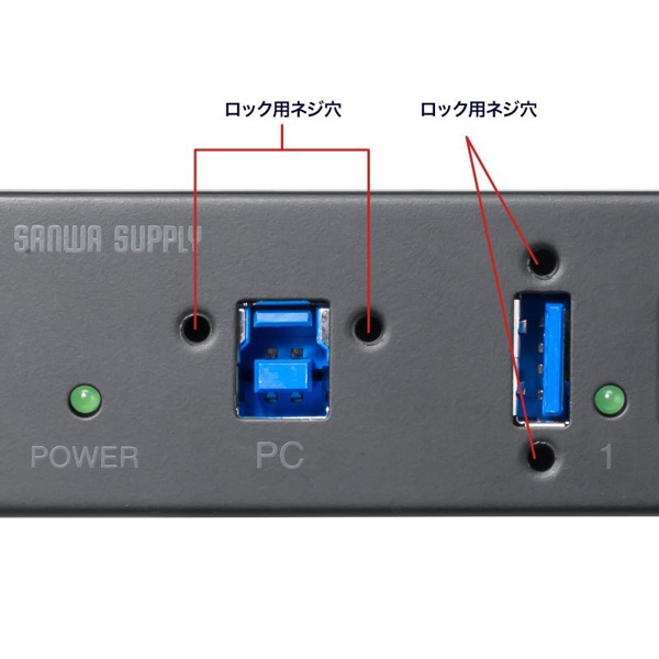 サンワサプライ 産業用USB 5Gbpsハブ 7ポート USB-3HFA07 1個（ご注文単位1個）【直送品】