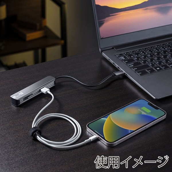 サンワサプライ USB Type-C マルチ変換アダプタ HDMIポート+カードリーダー付き USB-3TCHC5S 1個（ご注文単位1個）【直送品】