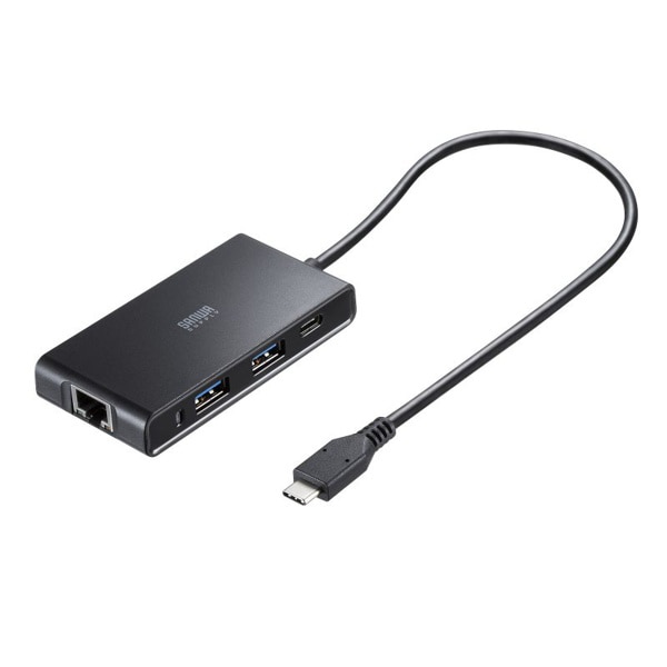 サンワサプライ USB Type-C 2.5GB LANアダプタ ハブ付き USB-3TCLS8BK 1個（ご注文単位1個）【直送品】