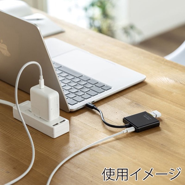 サンワサプライ USB Type-C コンパクトハブ 3ポート USB-3TCP12BK 1個(ご注文単位1個)【直送品】