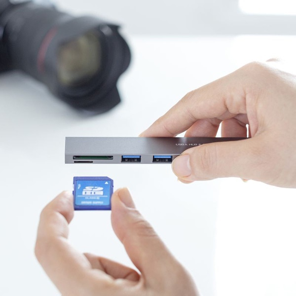 サンワサプライ USB 5Gbpsスリムハブ 3ポート USB-3HC320MS 1個（ご注文単位1個）【直送品】