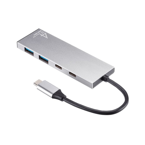 サンワサプライ USB Type-Cハブ USB10Gbps対応 USB-A×2／Type-C×2ポート USB-10TC14SV 1個（ご注文単位1個）【直送品】