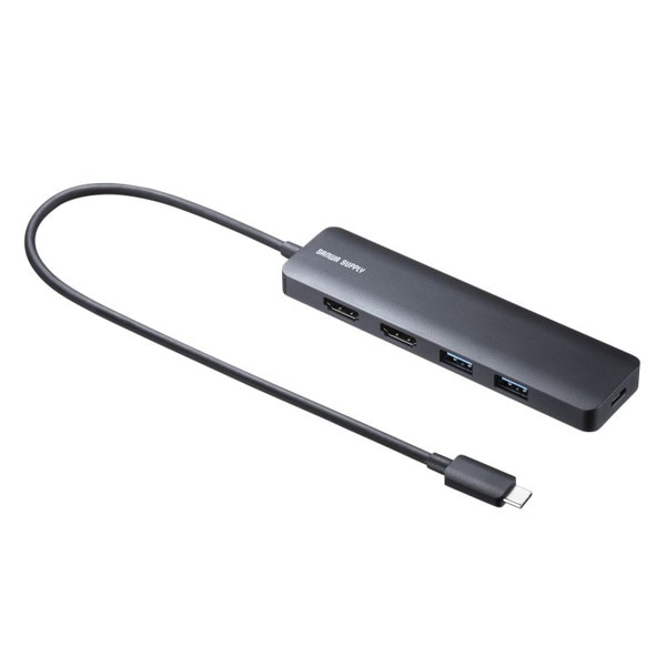 サンワサプライ USB Type-C ドッキングステーション USB-5TCHHPS22BK 1個（ご注文単位1個）【直送品】