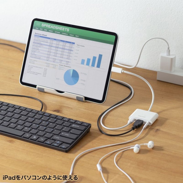 サンワサプライ USB Type-C ハブ イヤフォンジャック付き USB-5TCPA23W 1個（ご注文単位1個）【直送品】