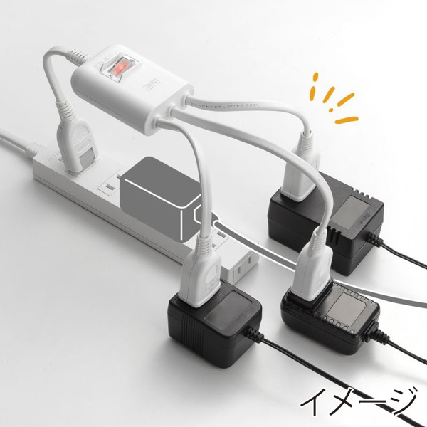 サンワサプライ 一括集中スイッチ付き電源延長コード 3分岐 2P 3個口 ホワイト TAP-EX3SWW 1個（ご注文単位1個）【直送品】