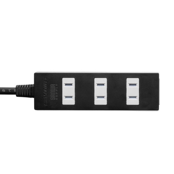 サンワサプライ 火災予防タップ 4個口 5m ブラック TAP-TSH45BKN2 1個(ご注文単位1個)【直送品】