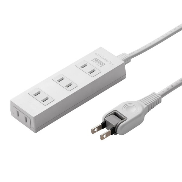 サンワサプライ 火災予防タップ 2P 4個口 5m ホワイト TAP-TSH45N2 1個（ご注文単位1個）【直送品】