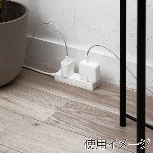 サンワサプライ 火災予防タップ 2P 4個口 5m ホワイト TAP-TSH45N2 1個(ご注文単位1個)【直送品】