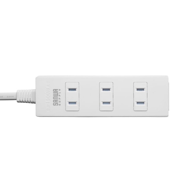 サンワサプライ 火災予防タップ 2P 4個口 5m ホワイト TAP-TSH45N2 1個(ご注文単位1個)【直送品】