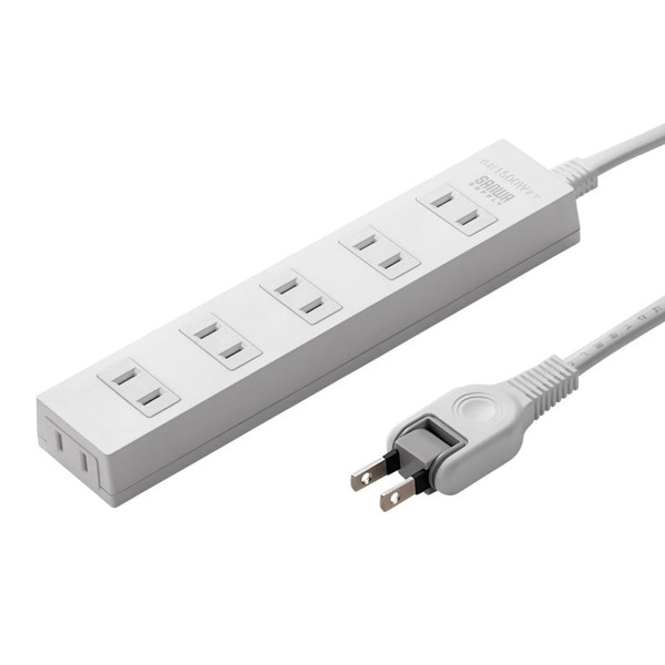 サンワサプライ 火災予防安全タップ 2P・6個口・10m・ホワイト TAP-TSH610N2 1個（ご注文単位1個）【直送品】