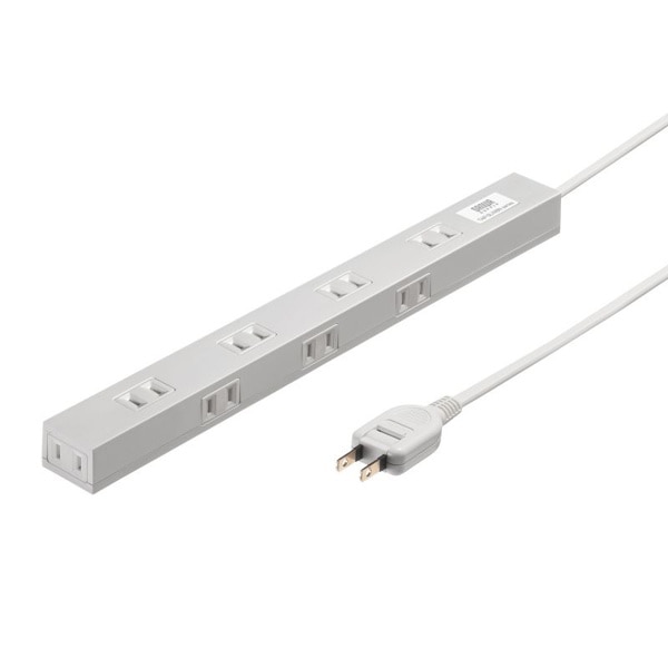 サンワサプライ スリムタップ 2P・8個口・3m TAP-SLIM8N-3 1個（ご注文単位1個）【直送品】