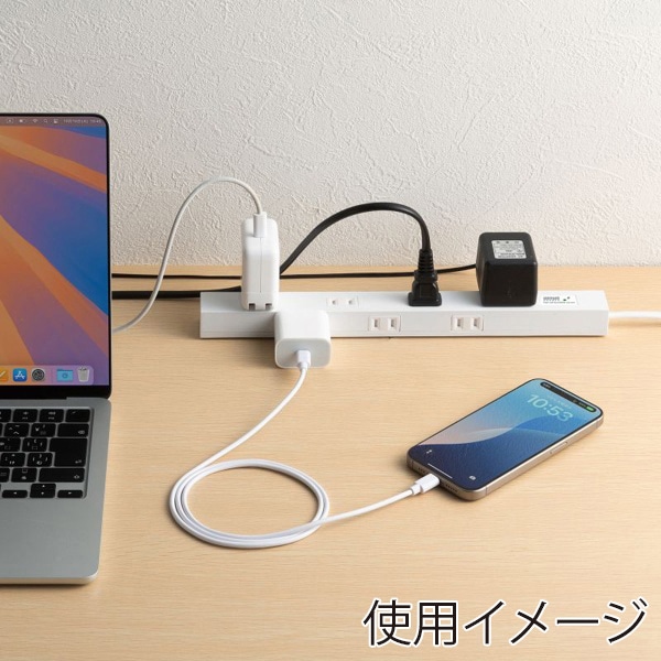 サンワサプライ スリム雷ガードタップ 2P・8個口・3m TAP-SPSLIM8N-3 1個（ご注文単位1個）【直送品】