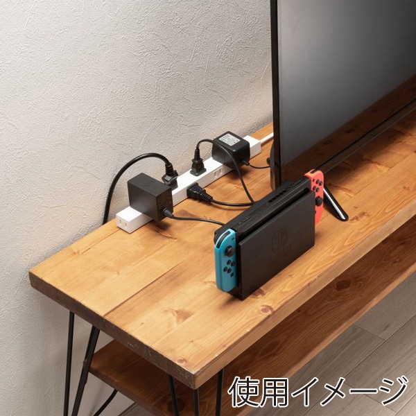 サンワサプライ スリム雷ガードタップ 2P・8個口・3m TAP-SPSLIM8N-3 1個（ご注文単位1個）【直送品】