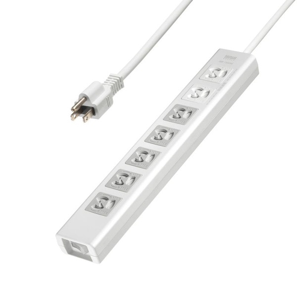 サンワサプライ 抜け止めシャッタータップ 5個口連動集中スイッチ 3P 7個口 5m TAP-F37SH-5K 1個（ご注文単位1個）【直送品】