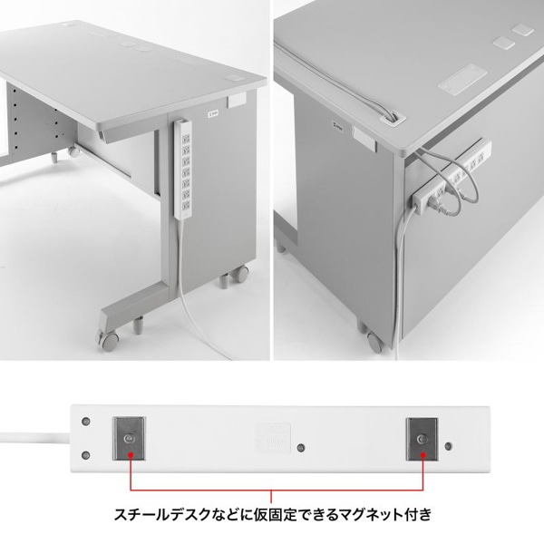 サンワサプライ 抜け止めシャッタータップ 集中スイッチ 3P 7個口 2m TAP-F37SH-2ZS 1個(ご注文単位1個)【直送品】