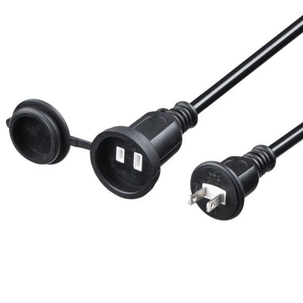 サンワサプライ 防雨型電源延長コード 2P 10m ブラック TAP-EX25B-10 1個（ご注文単位1個）【直送品】