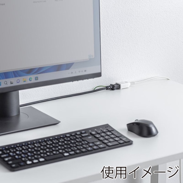 サンワサプライ プラス1個口延長コード 2P 1個口+1個口 3m ホワイト TAP-B8-3K 1個（ご注文単位1個）【直送品】