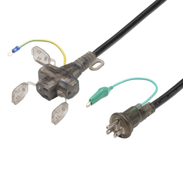 サンワサプライ 電源延長コード アースピン折りたたみプラグ 防塵キャップ付き 3個口 3m TAP-EX36B-3 1個（ご注文単位1個）【直送品】