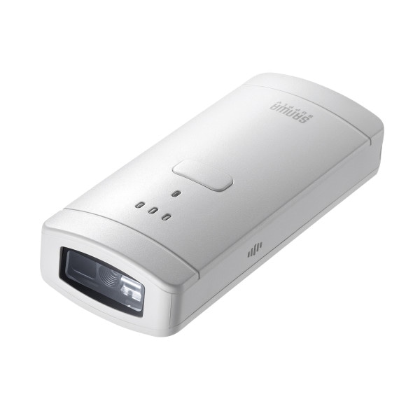 サンワサプライ 2次元バーコードリーダー 抗菌・Bluetooth対応 BCR-BT2D3W 1個(ご注文単位1個)【直送品】