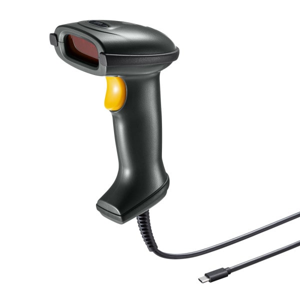 サンワサプライ 1次元レーザーバーコードリーダー USB Type-C BCR-TC1D1BK 1個(ご注文単位1個)【直送品】