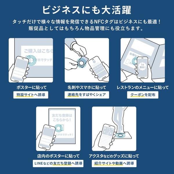 サンワサプライ NFCタグ ホワイト 100枚入 MM-NFCT100 1個（ご注文単位1個）【直送品】