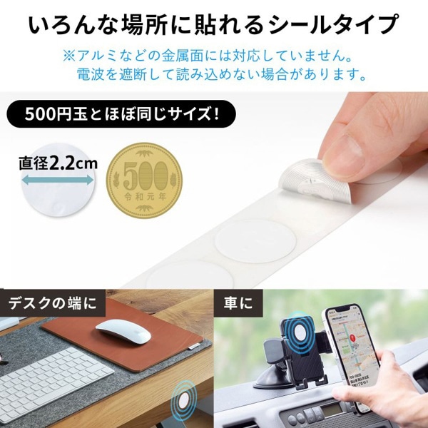 サンワサプライ NFCタグ ホワイト 100枚入 MM-NFCT100 1個（ご注文単位1個）【直送品】