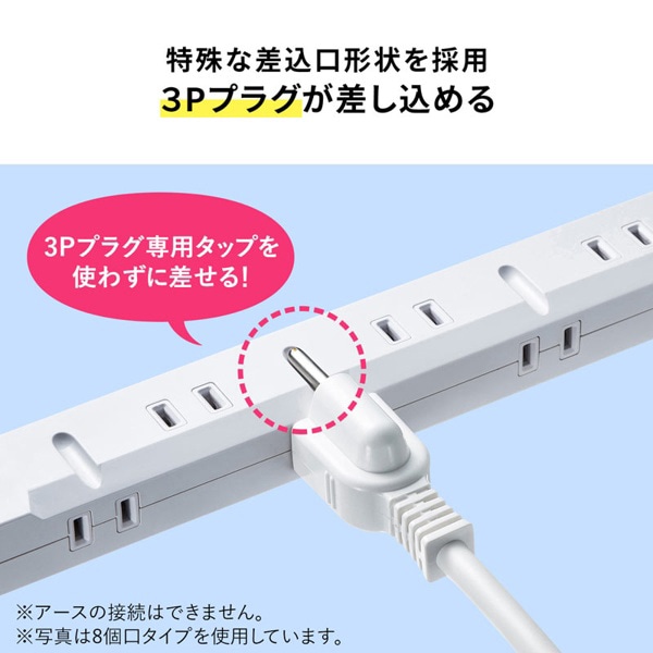 サンワサプライ スリムタップ USB充電機能付き 2P・5個口・2m TAP-SLIM5U-2 1個（ご注文単位1個）【直送品】