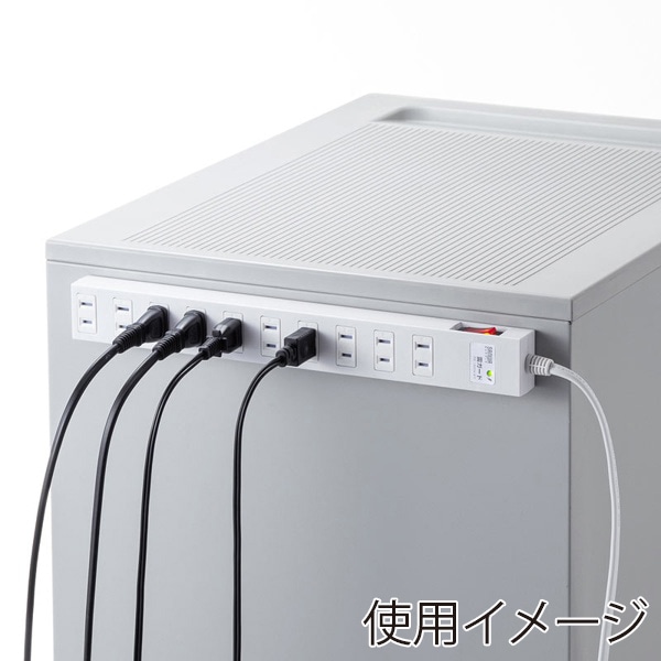 サンワサプライ 雷ガードタップ シャッター付き 2P・10個口・3m TAP-SP217-3 1個（ご注文単位1個）【直送品】