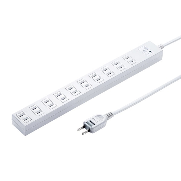 サンワサプライ 雷ガードタップ シャッター付き 2P・10個口・5m TAP-SP217-5 1個（ご注文単位1個）【直送品】