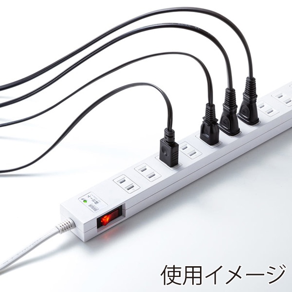 サンワサプライ 雷ガードタップ シャッター付き 2P・10個口・5m TAP-SP217-5 1個（ご注文単位1個）【直送品】