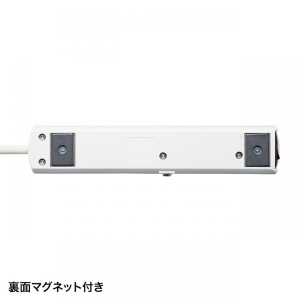 サンワサプライ 電源タップ 3P 4個口 5m ホワイト TAP-34MG-5 1個（ご注文単位1個）【直送品】