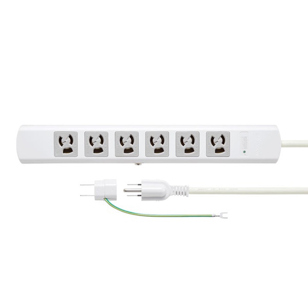 サンワサプライ 雷ガードタップ マグネット付き 3P・6個口・3m TAP-SP36MG-3 1個（ご注文単位1個）【直送品】